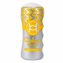 MEN'S MAX "Colors Frill Yellow" Consecutive Folds Gimmick Cup Onahole