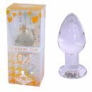 merci "Crystal Ice 02_Reirouran" Japanese Glass Anal Plug Dildo Egg