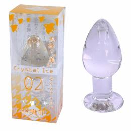 merci "Crystal Ice 02_Reirouran" Japanese Glass Anal Plug Dildo Egg